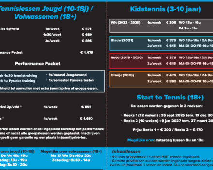 Winterlessen 2026-2027